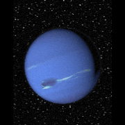 Neptune, the eighth and most distant planet from the Sun, is a dark, cold, and incredibly windy world. Like Uranus, it is an ice giant, composed of a dense mix of water, methane, and ammonia ices over a small rocky core. Neptune's atmosphere is known for its supersonic winds, which are the fastest in the solar system, reaching speeds of over 2,100 km/h (1,300 mph). It has a faint, fragmented ring system and 14 known moons, the largest of which is Triton. Triton is unique for its retrograde orbit, suggesting it was likely a captured dwarf planet from the Kuiper Belt. The planet's deep blue color is a result of methane in its atmosphere absorbing red light.